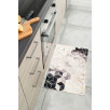 Tapis de salon motif moderne gris 80 X 150 cm