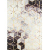 Tapis de salon motif moderne gris 80 X 150 cm