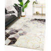 Tapis de salon motif moderne gris 80 X 150 cm