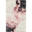 Tapis de salon motif moderne rose 80 X 150 cm Tapis de salon motif moderne rose 80 X 150 cm