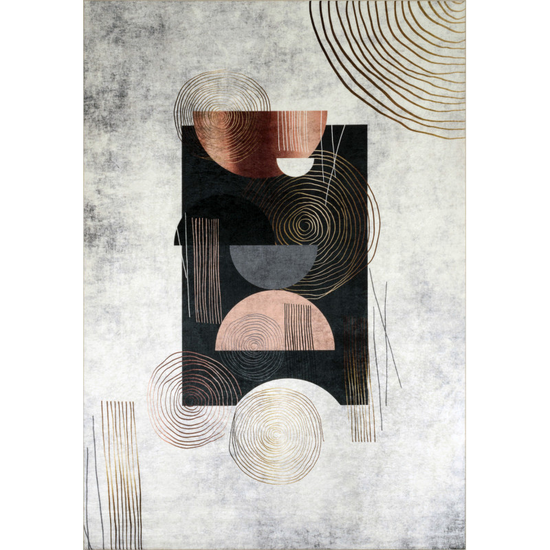 Tapis de salon à motifs gris 120 X 160 cm
