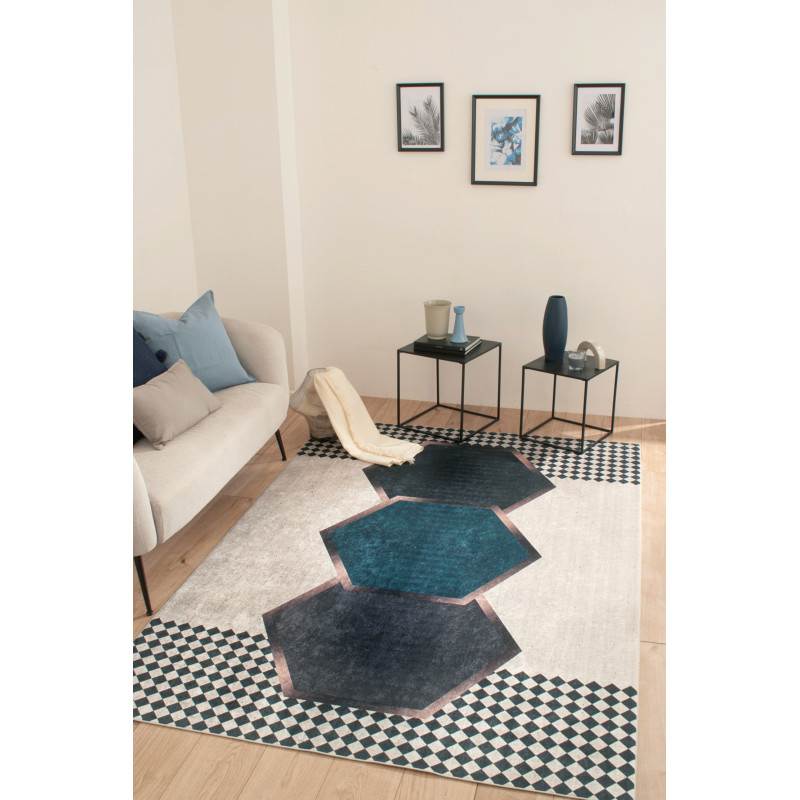 Tapis de salon à motifs gris 80 X 150 cm
