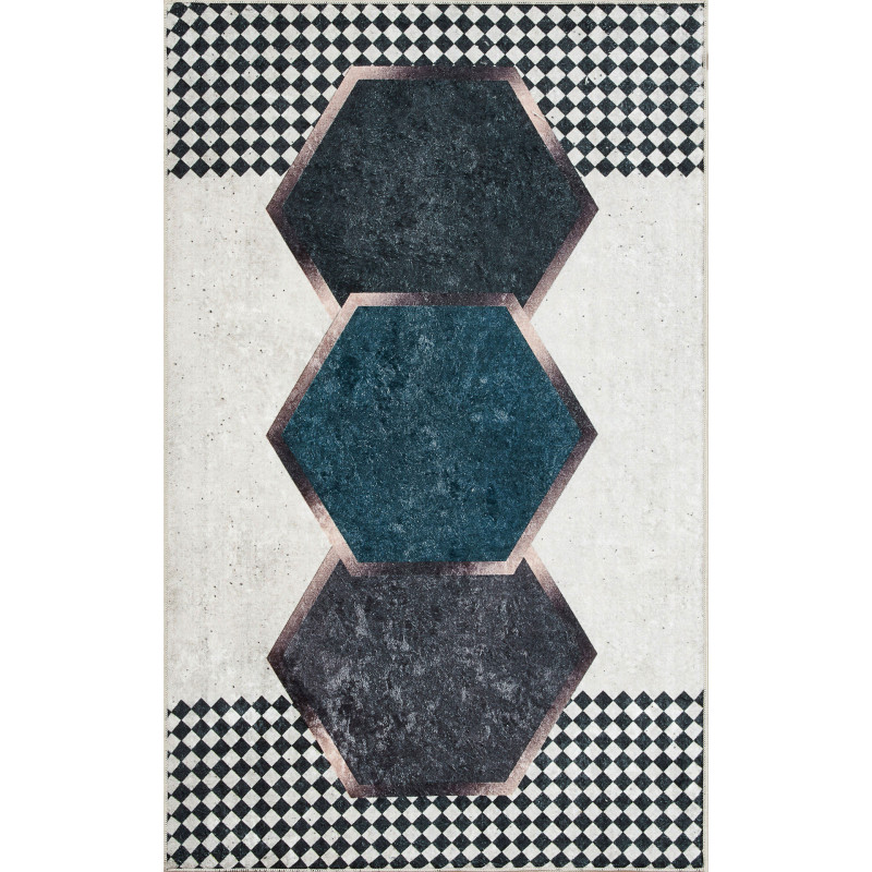 Tapis de salon à motifs gris 70 X 180 cm