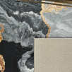 Tapis d'intérieur motif marbre gris 80 X 150 cm