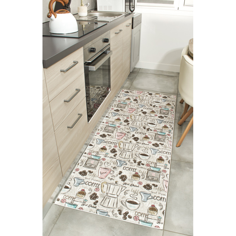 Tapis Stampa crème 70 X 180 cm