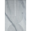 Tapis de salon motif arc gris lavable en machine 120 X 160 cm
