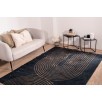 Tapis de salon motif arc doré lavable en machine 120 X 160 cm