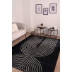 Tapis de salon motif arc noir lavable en machine 160 X 230 cm Tapis de salon motif arc noir lavable en machine 160 X 230 cm