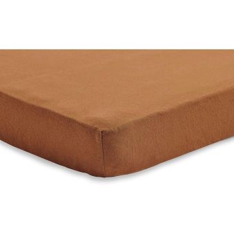 Drap-housse Jersey 60x120cm - Caramel/Biscuit - 2 Unités