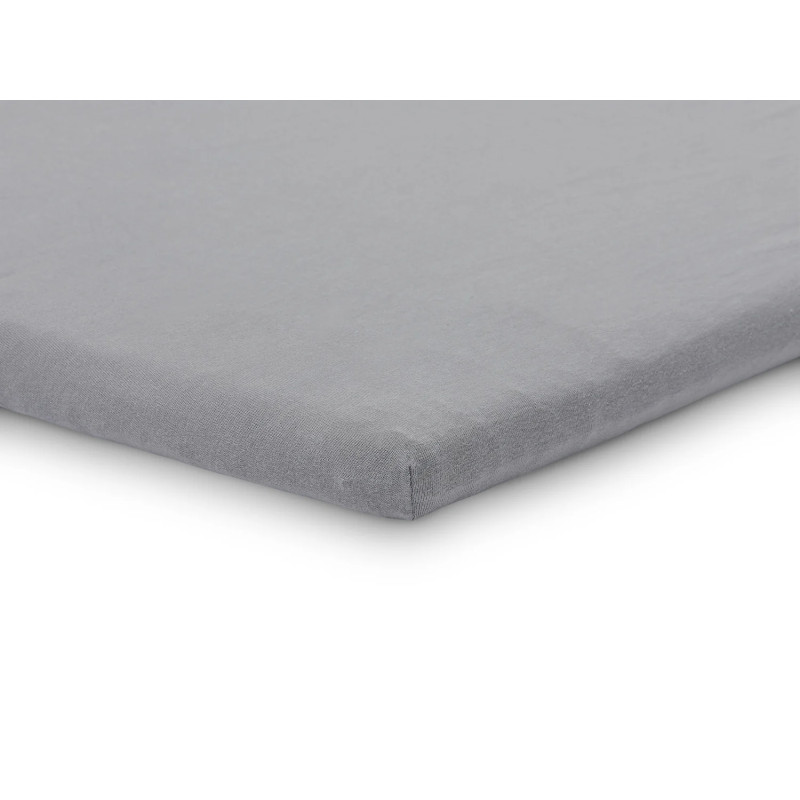Drap-housse Jersey matelas de parc 75x95cm - Storm Grey- 2 Unités