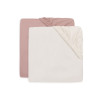 Drap-housse Jersey 40/50x80/90cm Wild Rose/Ivory - 2 Unités