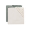 Drap-housse Jersey 40/50x80/90cm - Sea Green/Ivory - 2 Unités