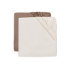 Drap-housse Jersey 40/50x80/90cm - Milky Coffee/Ivory - 2 Unités