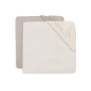 Drap-housse Jersey 60x120cm - Oatmeal/Sand - 2 Unités