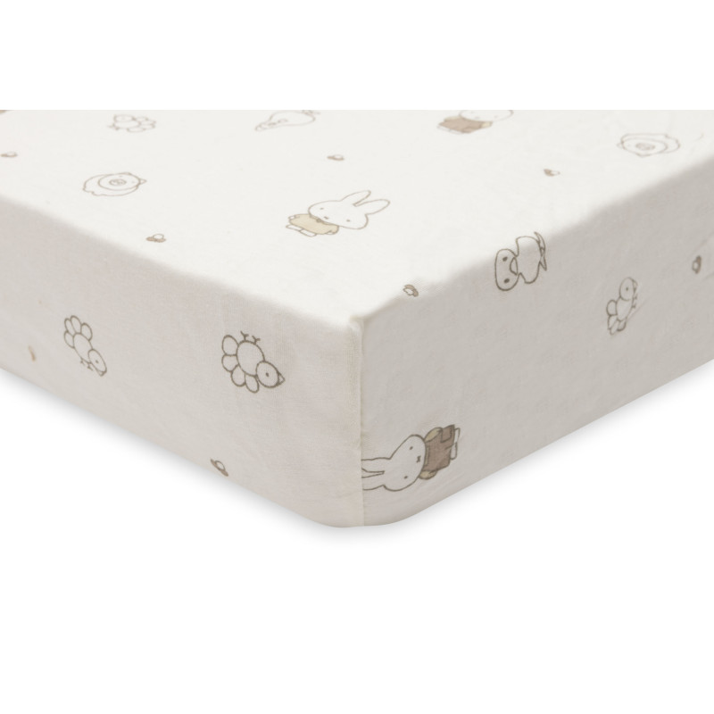 Drap-housse Jersey 70/75x140/150cm - Miffy Family Farm