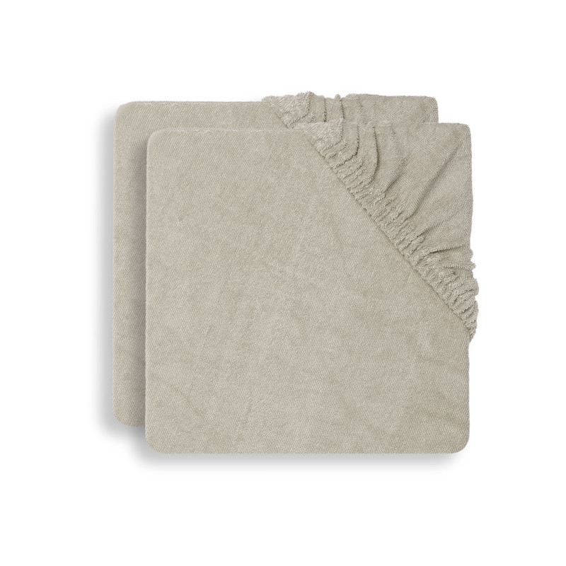 Housse matelas à langer Éponge 75x85cm Nougat - 2 Unités