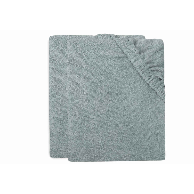 Housse matelas à langer Éponge 75x85cm Sea Green - 2 Unités