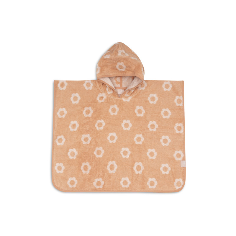 Poncho de Bain Éponge Jacquard Réversible - Flower
