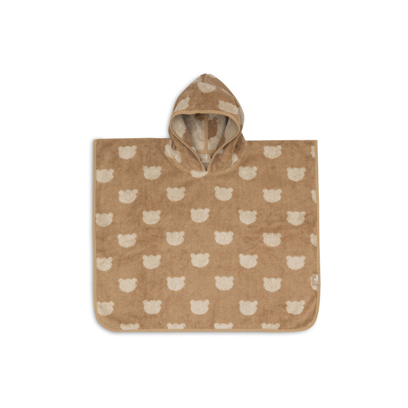 Poncho de Bain Éponge Jacquard Réversible - Teddy Bear