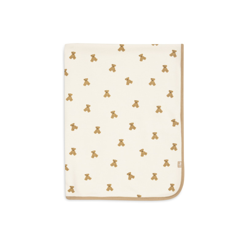 Couverture Berceau 75x100cm Little Waffle - Mini Teddy Bear