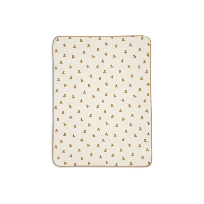 Couverture Berceau 75x100cm Little Waffle - Mini Teddy Bear