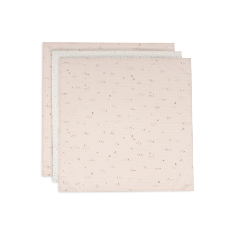 Lange Gaze de Coton Small 70x70cm - Pretty Picnic - 3 Unités