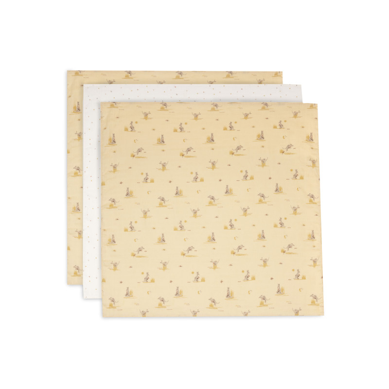 Lange Gaze de Coton Small 70x70cm - Kangaroots - 3 Unités