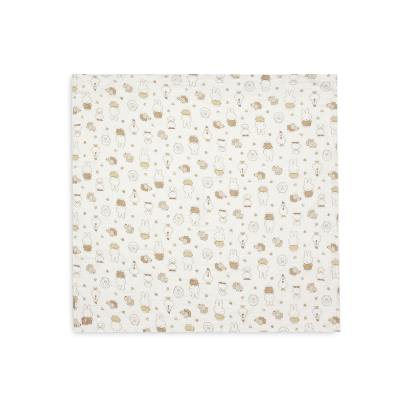 Lange Gaze de Coton Large 115x115cm - Miffy Family Farm - 2 Unités