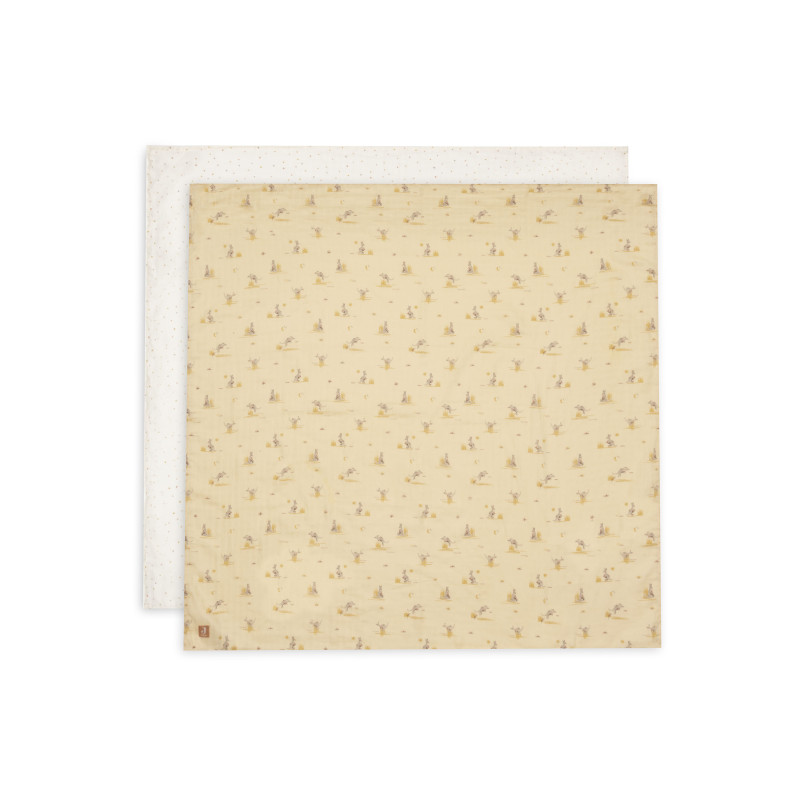 Lange Gaze de Coton Large 115x115cm - Kangaroots - 2 Unités